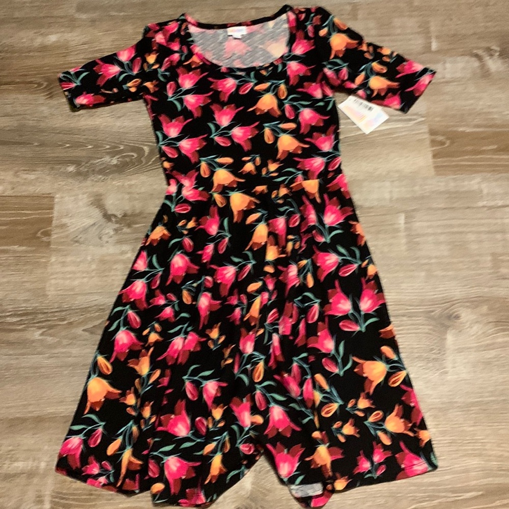 Lularoe women’s large rose dress new with tags